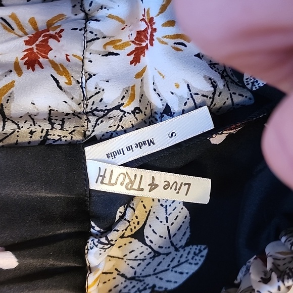 Live 4 Truths women's floral stretch tie pants size small - Picture 3 of 7